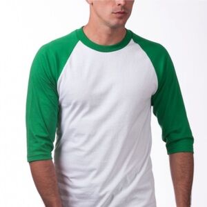 Pro Club Men's 3/4 Sleeve Crew Neck Baseball Shirt